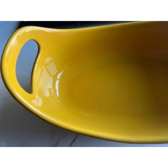 Rachel Ray Casserole Oval 1.25 Qt Golden Yellow Bakeware Stoneware Cassic w/hand - Picture 12 of 13